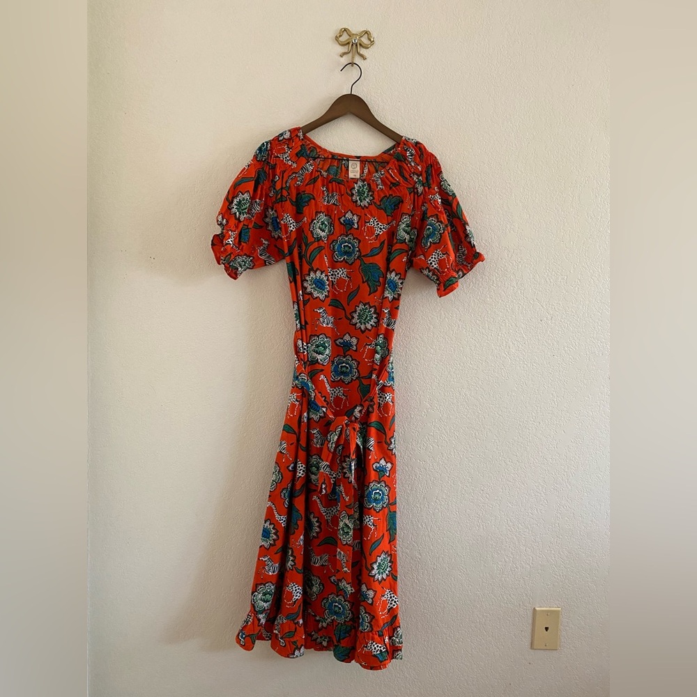 Pencil & Paper Co Vibrant Floral Dress Midi Dress Organic Cotton Novelty Print